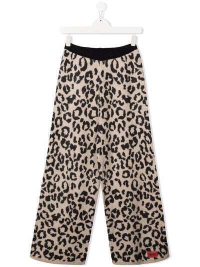 Kenzo Kids брюки с леопардовым принтом