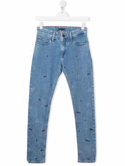 Tommy Hilfiger Junior джинсы скинни с вышитым логотипом