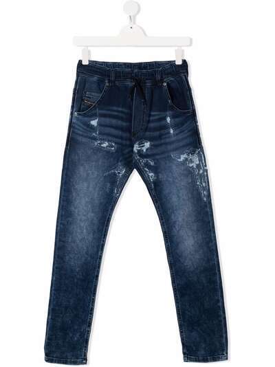 Diesel Kids прямые джинсы с эластичным поясом