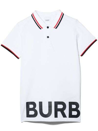 Burberry Kids рубашка поло с короткими рукавами и логотипом