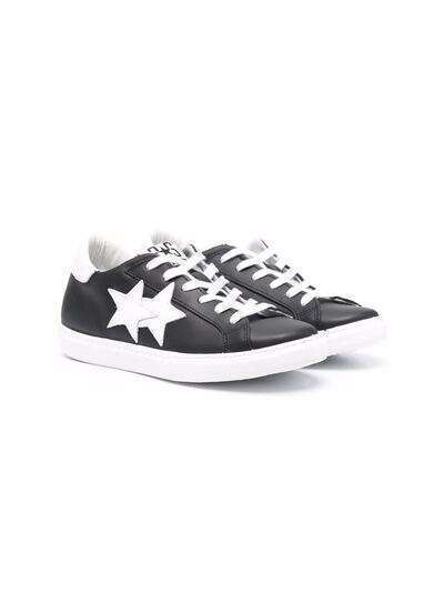 2 Star Kids TEEN star-patch flatform sneakers