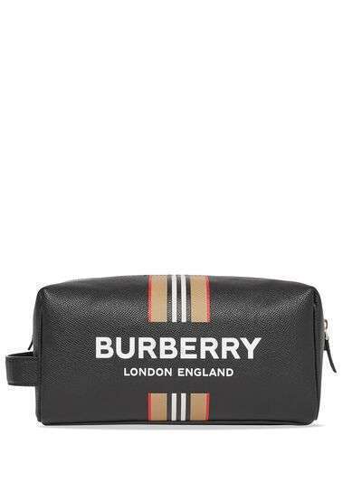 Burberry клатч с полоской Icon Stripe и логотипом