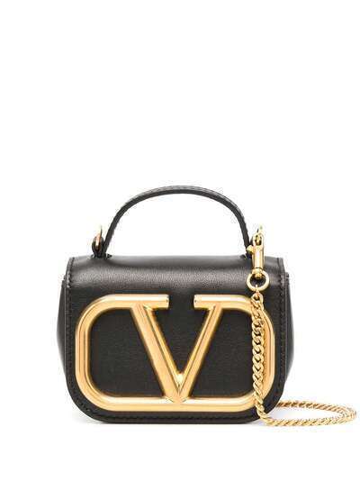 Valentino Garavani сумка-тоут размера мини с логотипом VLogo