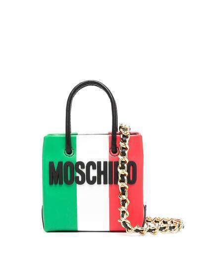 Moschino мини-сумка с надписью