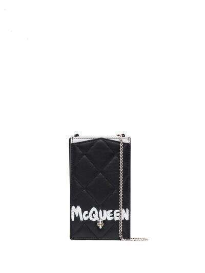 Alexander McQueen стеганая мини-сумка с логотипом