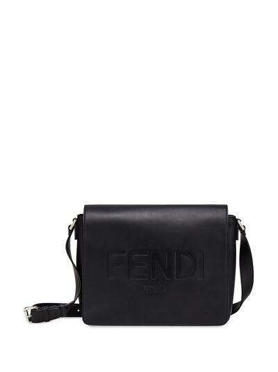 Fendi сумка-мессенджер с тисненым логотипом