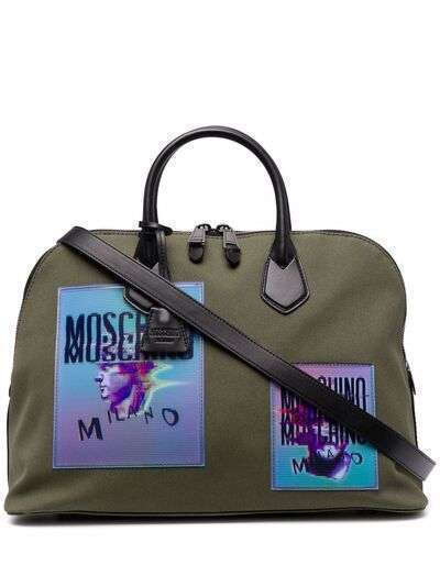 Moschino дорожная сумка с логотипом