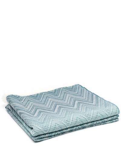 Missoni Home полосатое одеяло с бахромой