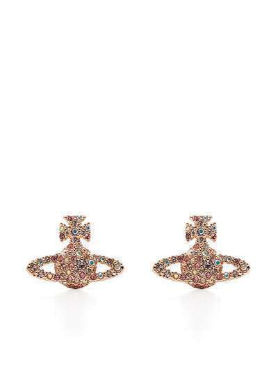 Vivienne Westwood rhinestone orb stud earrings