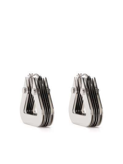 Bottega Veneta серебряные серьги Bolt геометричной формы