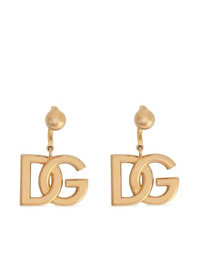 Dolce & Gabbana серьги-подвески с логотипом