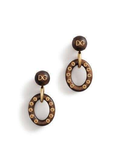 Dolce & Gabbana серьги-кольца с логотипом