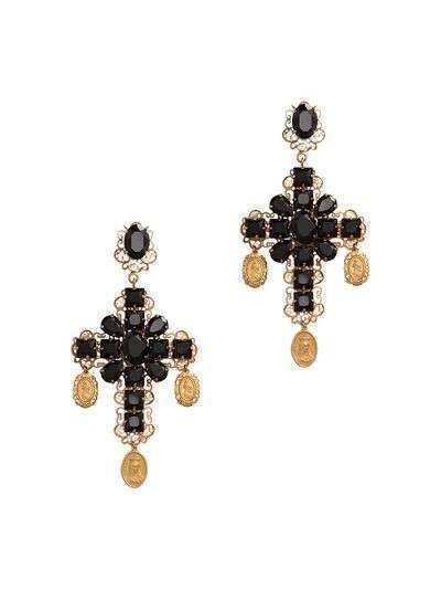 Dolce & Gabbana серьги-клипсы с камнями