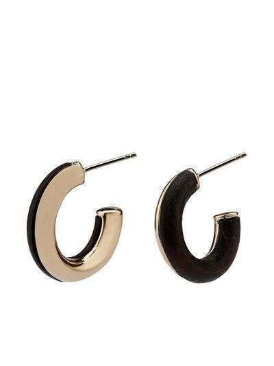 Chloé Jamie wood hoop earrings