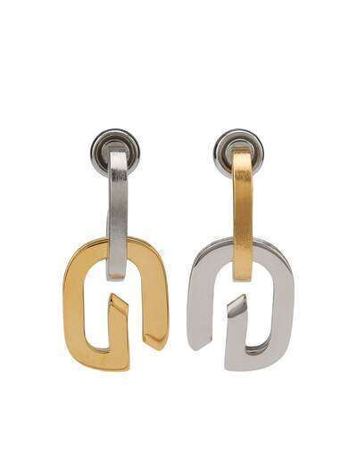 Givenchy G-link two-tone earrings