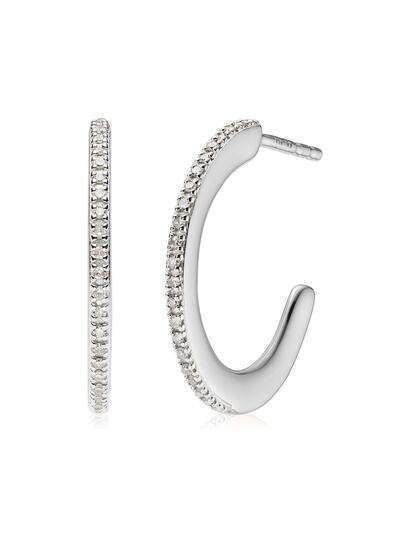 Monica Vinader Fiji skinny diamond hoop earrings