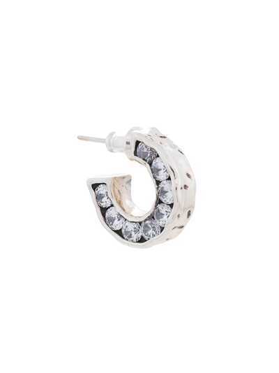 E.M. серьга-кольцо с кристаллом