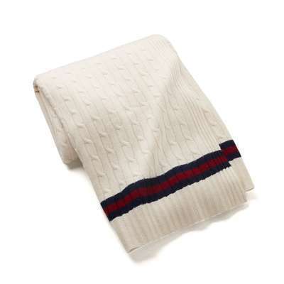 Cable Cashmere Cream/Navy Плед Ralph Lauren Home