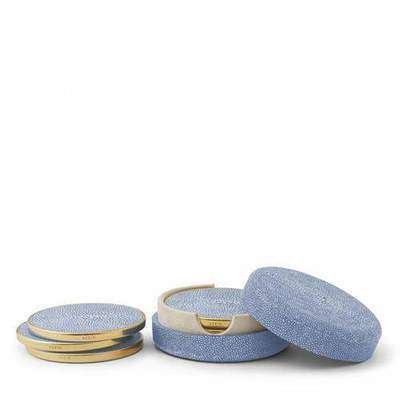 Shagreen Blue Подставки под бокалы 4 шт Aerin