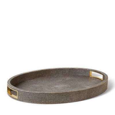 Modern Shagreen Chocolate Поднос Aerin