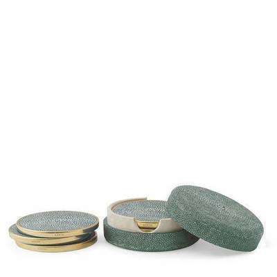 Shagreen Emerald Подставки под бокалы 4 шт Aerin