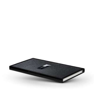 Le Carnet Leather/Black Gloss - Nickel/White Записная книжка M