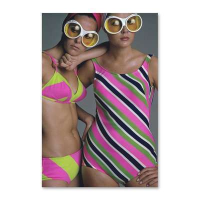Goggles And Striped Swimsuits Постер 81 x 122 см