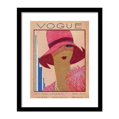 Vintage Vogue Magazine Cover of a Woman Постер Cond? Nast