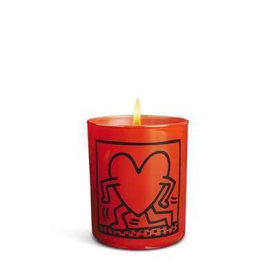 Keith Haring Свеча Red Running Heart Ligne Blanche