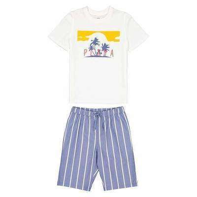 Пижама с шортами из двух материалов, знак Oeko-Tex, 3-12 лет LA REDOUTE COLLECTIONS 350129777