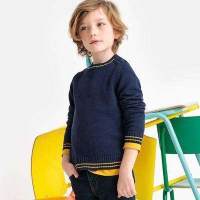 Пуловер с круглым вырезом из тонкого трикотажа, 3-12 лет LA REDOUTE COLLECTIONS 350134965