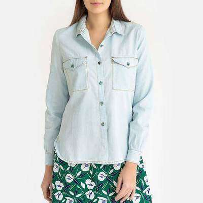 Блузка из джинсовой ткани ASTING SESSUN 350141637