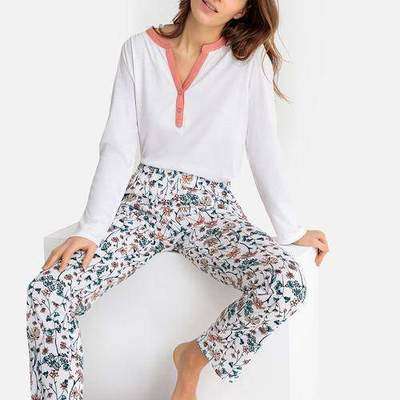 Пижама с длинными рукавами и цветочным принтом ANNE WEYBURN 350127959