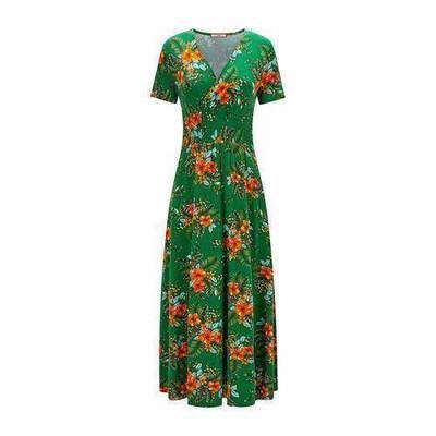 Платье расклешенное с цветочным рисунком и короткими рукавами JOE BROWNS 350152056