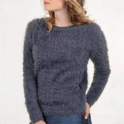 Пуловер ворсистый с длинными рукавами MOLLY BRACKEN 350054940