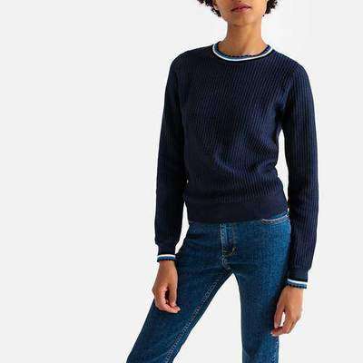 Пуловер с круглым вырезом из тонкого трикотажа LA REDOUTE COLLECTIONS 350134321