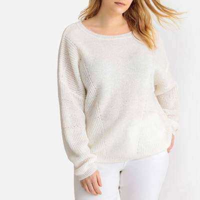 Пуловер с круглым вырезом из плотного трикотажа CASTALUNA 350132142