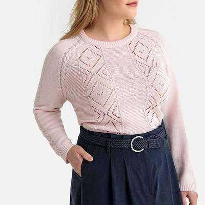 Пуловер с круглым вырезом из оригинального трикотажа CASTALUNA 350134370