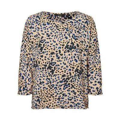 Блузка с леопардовым принтом, круглым вырезом и рукавами 3/4 VERO MODA 350143559