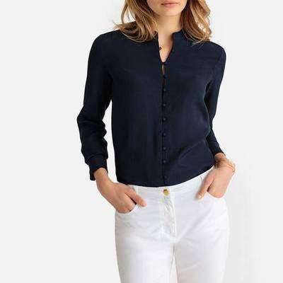 Рубашка со стоячим воротником и длинными рукавами ANNE WEYBURN 350135316