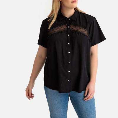 Рубашка с кружевными деталями и короткими рукавами CASTALUNA 350138108