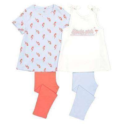 2 пижамы с короткими узкими брюками, 3-12 лет LA REDOUTE COLLECTIONS 350130418
