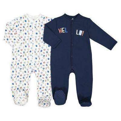 Комплект из 2 пижам 100% хлопок, 0-2 лет LA REDOUTE COLLECTIONS 350127546