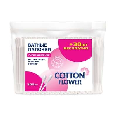 COTTON FLOWER Ватные палочки ПЭ 300