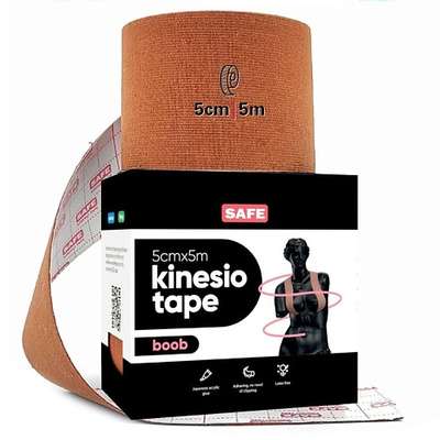 SAFE SPOT Кинезио тейп для груди косметический лифтинг Kinesiology Boob Tape 5 см черный