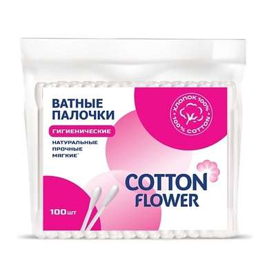 COTTON FLOWER Ватные палочки ПЭ 100