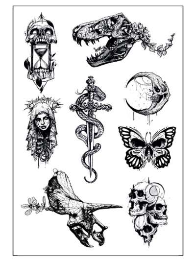 PAW FACTORY Временные переводные татуировки для тела