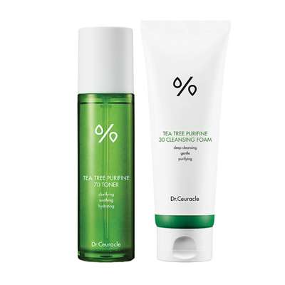 DR. CEURACLE Набор Tea Tree Purifine Duo Set (Пенка + Тонер)