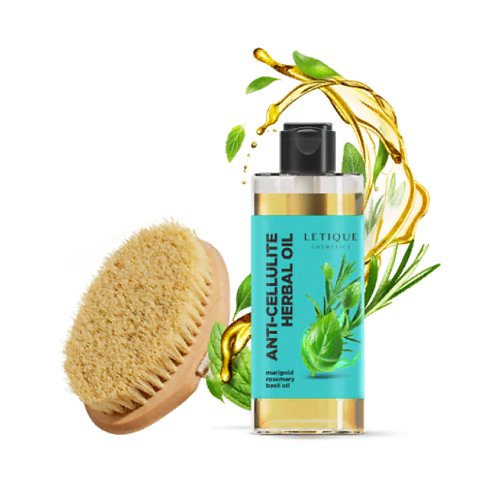 LETIQUE COSMETICS Набор для ухода за телом ANTI-CELLULITE HERBAL OIL SMALL BRUSH PACK