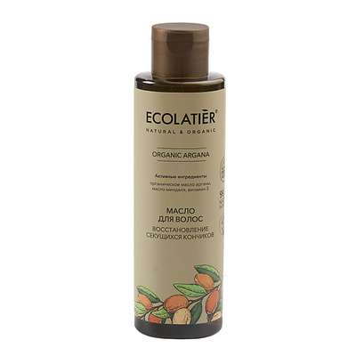 ECOLATIER GREEN Масло для волос Глубокое восстановление секущихся кончиков ORGANIC ARGANA 200